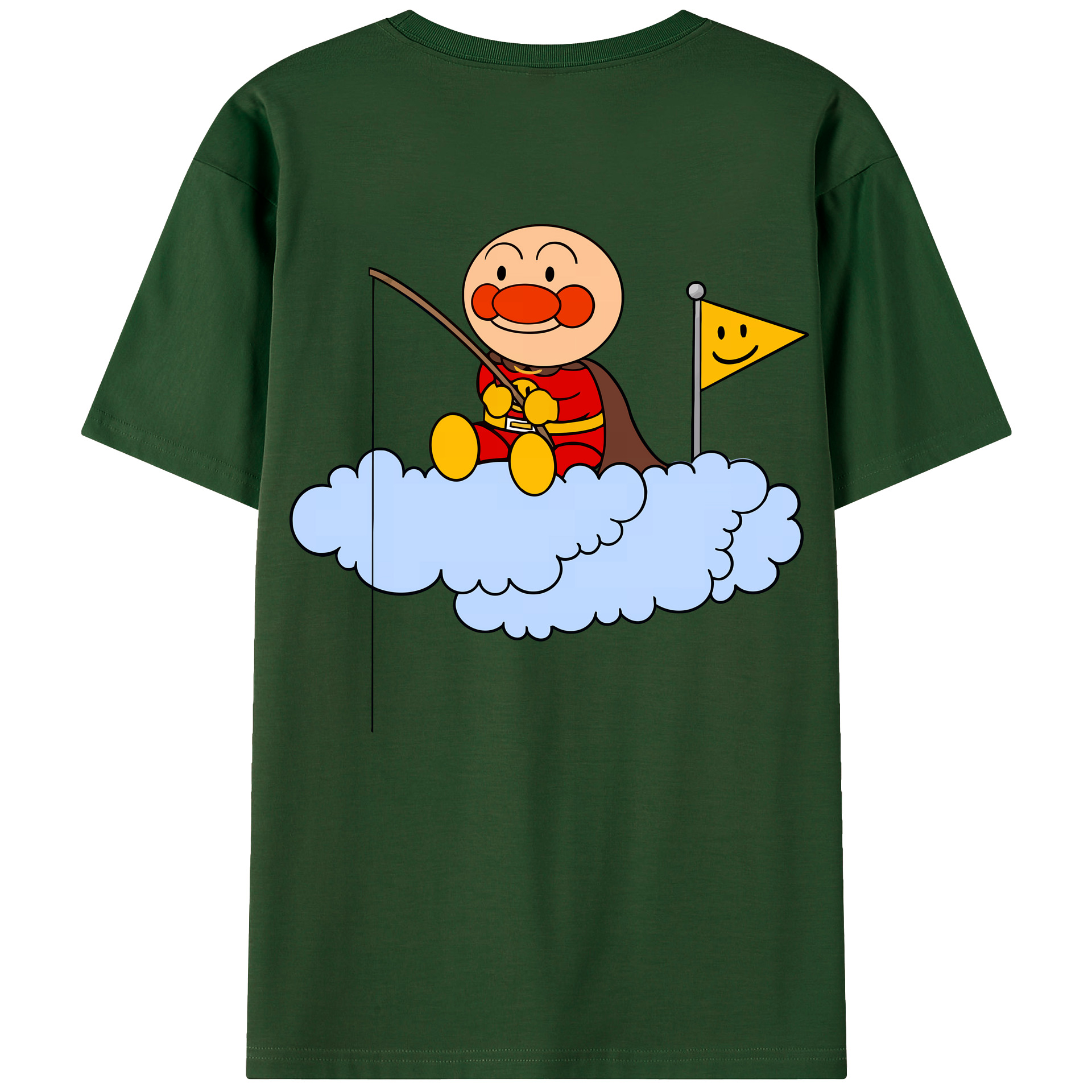 （画像用） アンパンマン Anpanman 綿100％半袖Tシャツ（背面プリント）